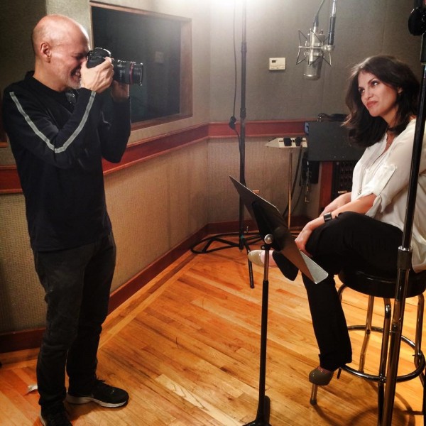 Bill Westmoreland photographing Hilary at East Side Sound recording studio Mar 9, 2015