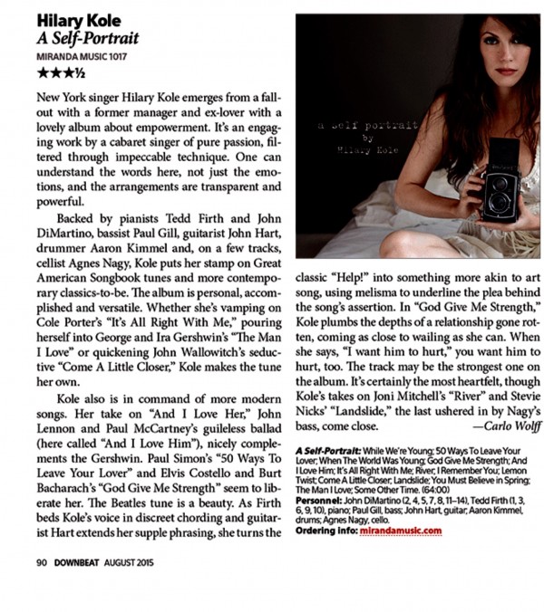 Downbeat Magazine review Aug 2015